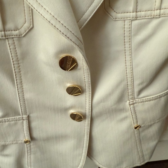 Cache Cream Blazer with Gold Accents - Picture 3 of 5